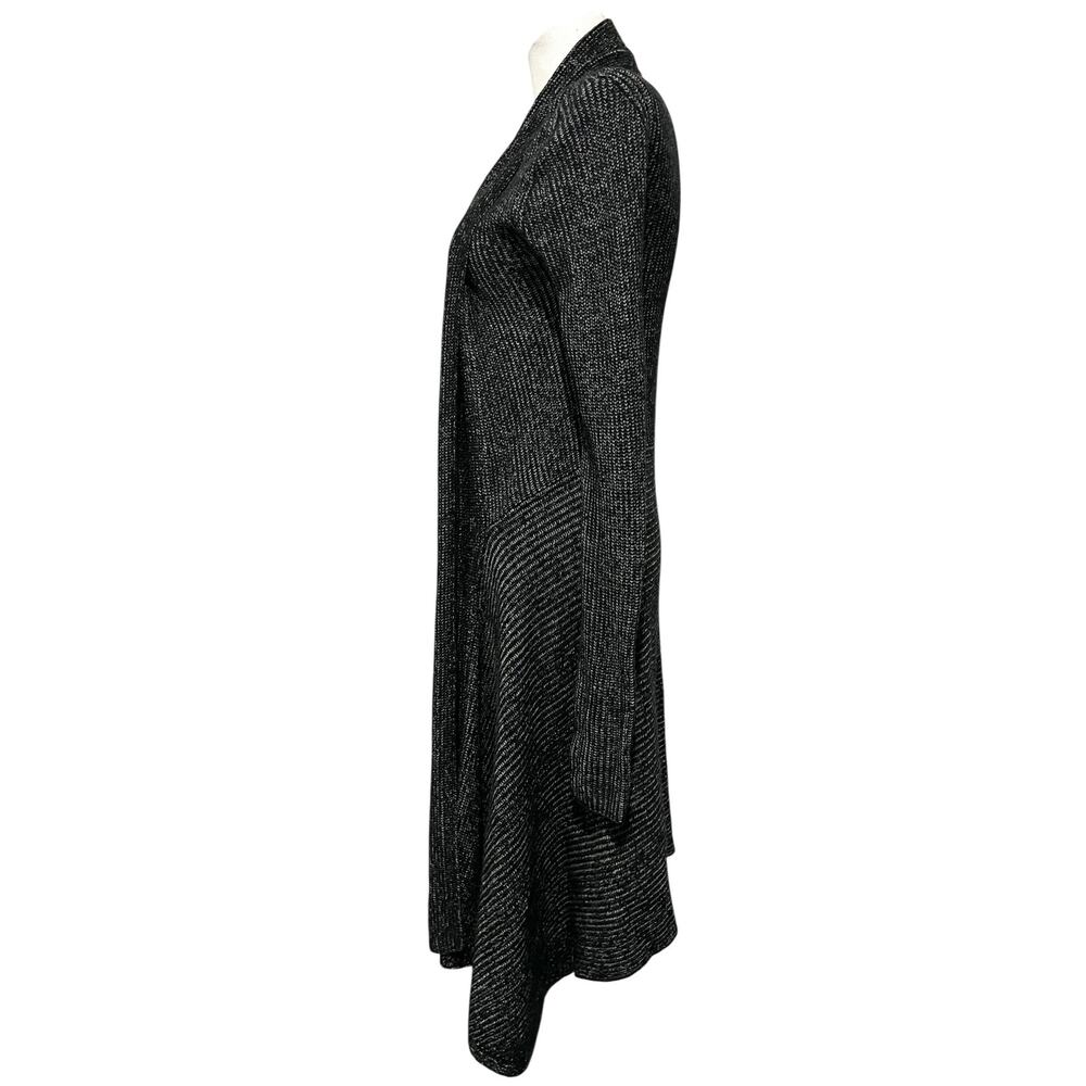 Cabi Cloak Black Marled Knit Longline Duster Cardigan Sweater Small Style #3530 - Picture 6 of 9